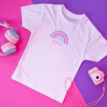 Load image into Gallery viewer, RAINBOW GLITTER KIDS TSHIRT